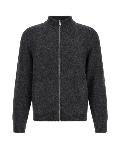 Carhartt Medium-weight Sweater Jacket With Ribbed Knit Finishes In Animal Print
