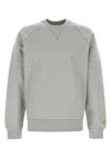 Carhartt Gray Chase Sweatshirt In Greyheathergold