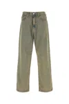 Carhartt Wip Melange Light Blue Denim Landon Pant In Gray