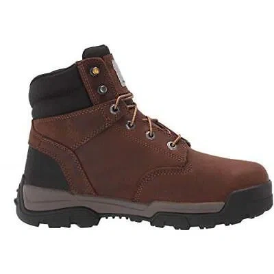 Pre-owned Carhartt Men's 6" Ground Force Soft Toe Waterproof Work Boots Brown - Cme6047, B