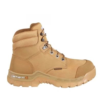 Pre-owned Carhartt Men's 6" Rugged Flex® Soft Toe Waterproof Work Boot Wheat Nubuck - Cmf6 In Beige
