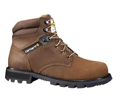 Pre-owned Carhartt Men's 6" Traditional Welt Steel Toe Work Boot Crazy Horse Brown Oil Ta In Crazy Horse Brown Oil Tanned
