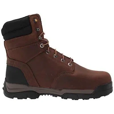 Pre-owned Carhartt Men's 8" Ground Force Composite Toe Insulated Waterproof Work Boots In Brown