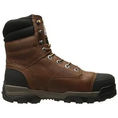 Pre-owned Carhartt Men's 8" Ground Force Composite Toe Waterproof Work Boots Peanut - Cme8