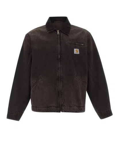 Carhartt Men Black Shirt Collar Jacket In Brown