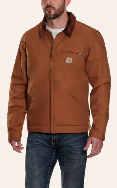Carhartt Long-sleeved Zip-up Jacket In Brown