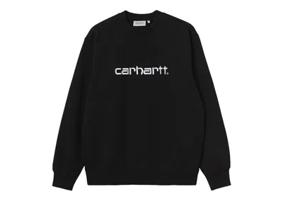 Pre-owned Carhartt Men's  Wip  Logo Sweatshirt In Black/white