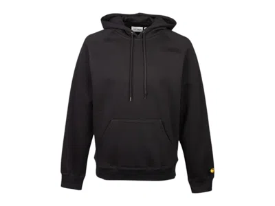 Pre-owned Carhartt Men's  Wip Chase Fleece Hoodie Sweatshirt In Black