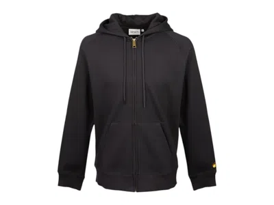 Pre-owned Carhartt Men's  Wip Chase Fleece Zip Up Hoodie In Black