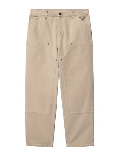 Pre-owned Carhartt Men's  Wip Double Knee Dearborn Canvas 12oz Relaxed Straight Fit Pants In Dusty H Brown (fad