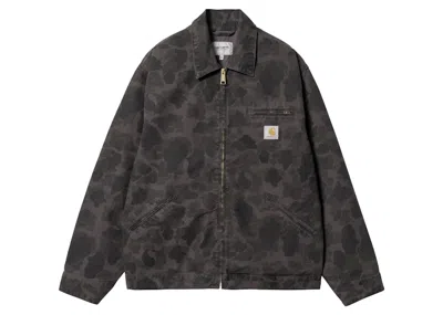 Pre-owned Carhartt Men's  Wip Duck Camo Detroit Jacket In Green/graphite