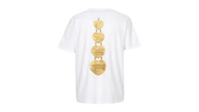 Pre-owned Carhartt Men's  Wip Hartt Chain Short Sleeve T-shirt In White