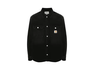 Pre-owned Carhartt Men's  Wip Harvey Shirt Jacket In Black