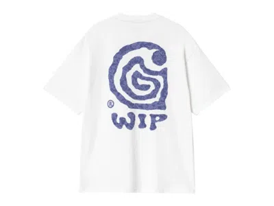 Pre-owned Carhartt Men's  Wip Helix Short Sleeve T-shirt In White
