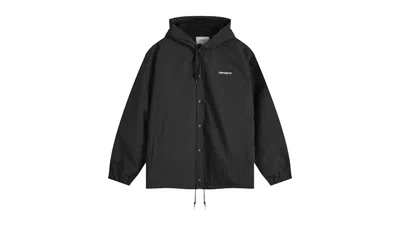 Pre-owned Carhartt Men's  Wip Hooded Coach Jacket In Black/white