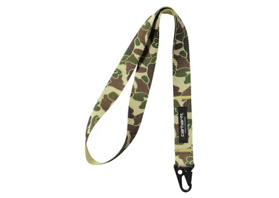 Pre-owned Carhartt Men's  Wip Jacquard Jude Keychain In Green Camo Duck