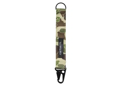 Pre-owned Carhartt Men's  Wip Jacquard Jude Keyholder In Green Camo Duck