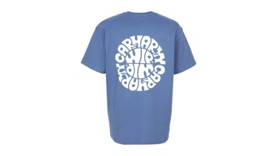 Pre-owned Carhartt Men's  Wip Jazzy Short Sleeve T-shirt In Blue