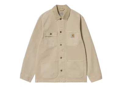 Pre-owned Carhartt Men's  Wip Michigan Dearborn Canvas 12oz (summer) Coat In Dusty H Brown (faded)