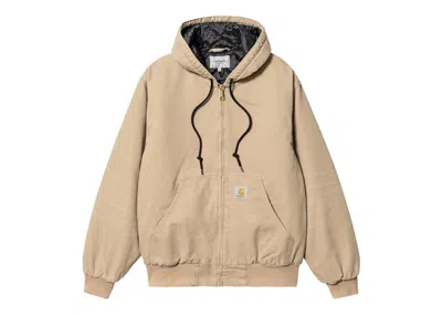 Pre-owned Carhartt Men's  Wip Og Active Jacket (winter) Jacket In Dusty Hamilton Brown (aged Canvas)