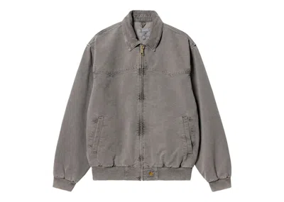 Pre-owned Carhartt Men's  Wip Og Santa Fe Dearborn Canvas 12oz Jacket In Black (faded)