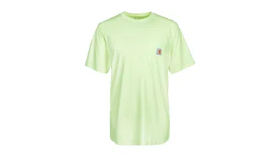 Pre-owned Carhartt Men's  Wip Pocket Short Sleeve T-shirt In Green