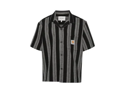 Pre-owned Carhartt Men's  Wip Short Sleeve Dodson Shirt In Black