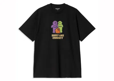 Pre-owned Carhartt Men's  Wip Short Sleeve Gummy T-shirt In Black