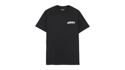 Pre-owned Carhartt Men's  Wip University Script Short Sleeve T-shirt In Black