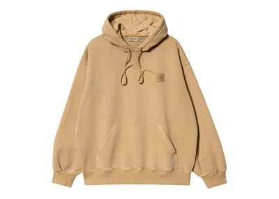 Pre-owned Carhartt Men's  Wip Vista Hooded Sweatshirt In Dusty Brown