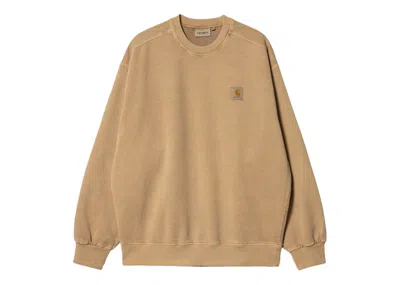 Pre-owned Carhartt Men's  Wip Vista Sweater In Dusty Hamilton Brown