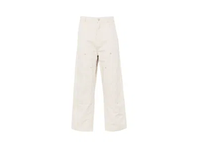 Pre-owned Carhartt Men's  Wip Walter Double Knee Pant In Natural(rinsed