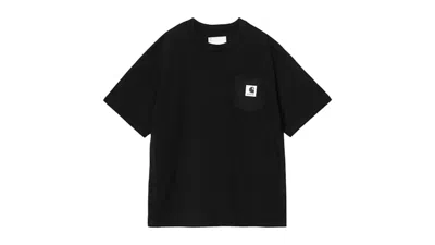 Pre-owned Carhartt Men's  Wip X Sacai Cotton Jersey T-shirt In Sacai Black