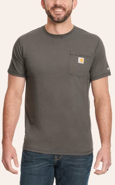 Carhartt Men's Force Carbon Gray Work Pocket T-shirt
