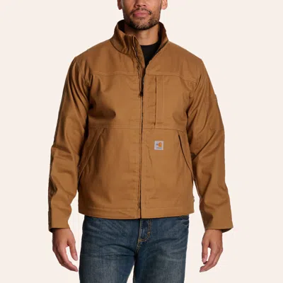 Carhartt Men's Full Swing Quick Duck Flame Resistant Jacket In Brown