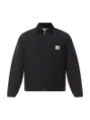 Carhartt Wip Casual Jacket With Corduroy Collar And Versatile Design In Black