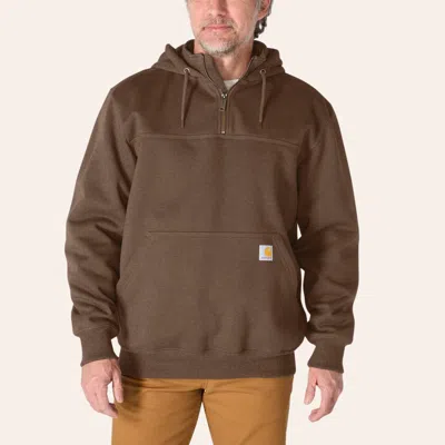 Carhartt Men's Paxton Dark Brown Quarter Zip Sweatshirt