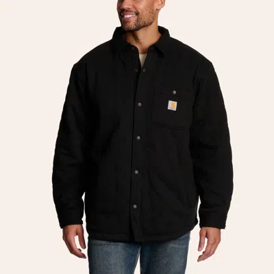 Carhartt Men's Rain Defender® Relaxed Fit Heavyweight Black Quilted Shirt Jacket