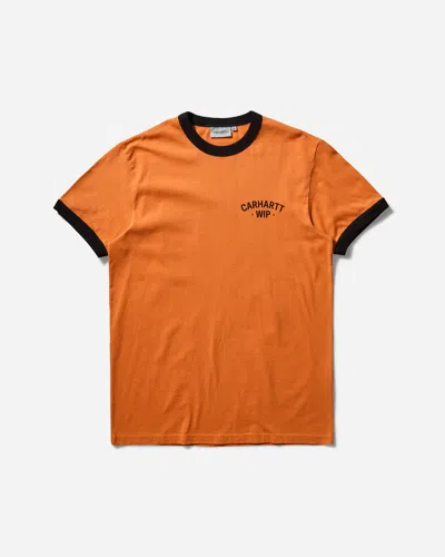 Carhartt Men S 89 Ringer T-shirt Pumpkin In Orange