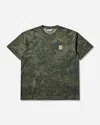 Carhartt Men S Camo Combi T-shirt Green / Olive (garment Dyed) In Gray