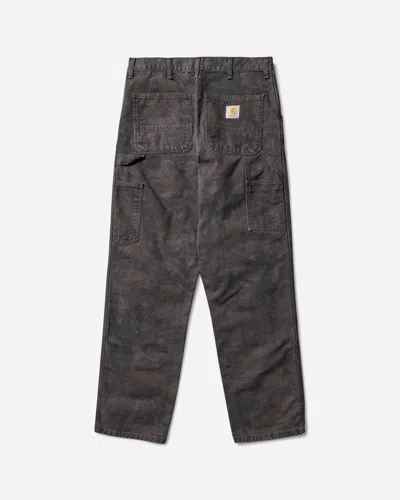 Carhartt Men S Double Knee Pants Camo Combi / Graphite In Brown