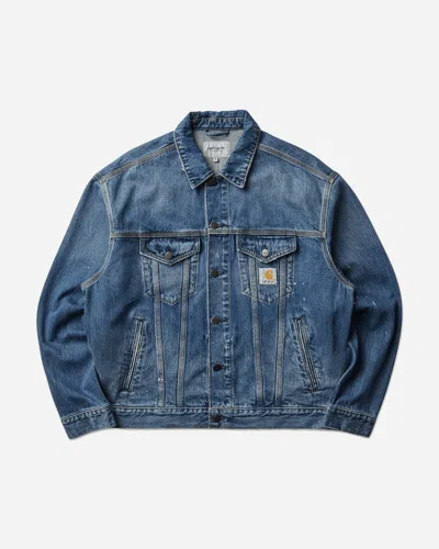 Carhartt Helston Painters Faded Denim Jacket In Blue