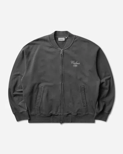 Carhartt Men S Longhand Bomber Black (garment Dyed)