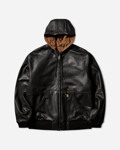 Carhartt Men S Og Active Jacket 50th Anniversary Edition Leather In Black