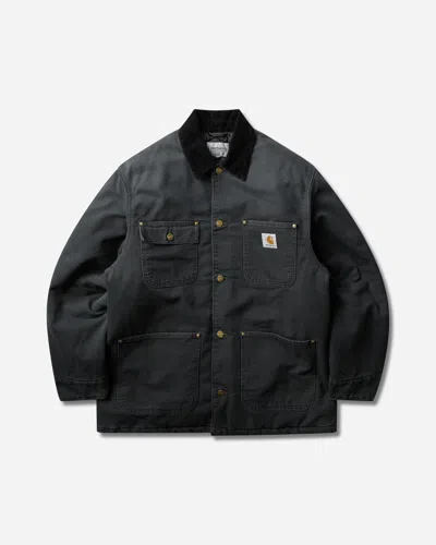 Carhartt Men S Og Chore Coat Raven / Black (stone Canvas)