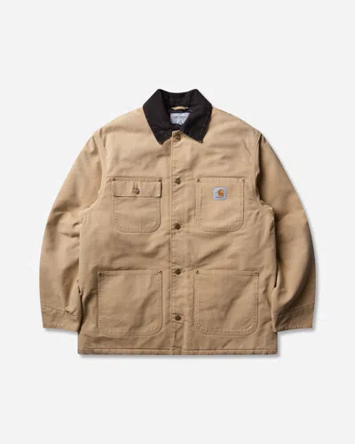 Carhartt Men S Og Chore Coat Wip Dusty H / Tobacco (stone Canvas) In Multicolor