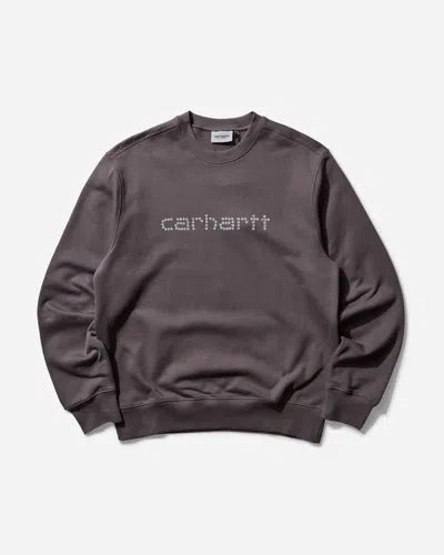 Carhartt Men S Rivet Script Sweatshirt Manta In Grey