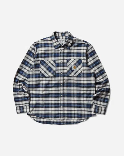 Carhartt Men S Tarbell Shirt Dark Navy / White In Blue
