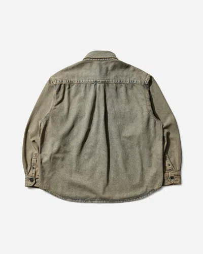 Carhartt Men S Tigan Shirt Jacket Blue / Leather (garment Dyed) In Green