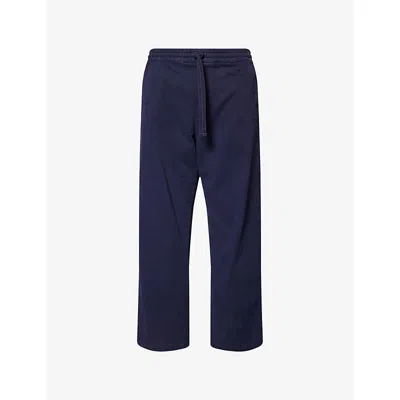 Carhartt Mens Air Force Blue Floyde Straight-leg Cotton Trousers Xl